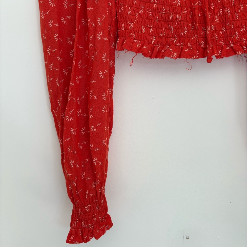 Urban Outfitters Floral Cropped Blouse - Picture 6 of 7
